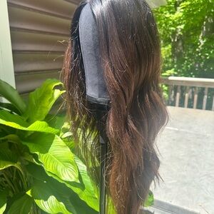 Rebel Gypsy Coal Miner’s Daughter Natural Brown Wavy Wig, Cap with Combs